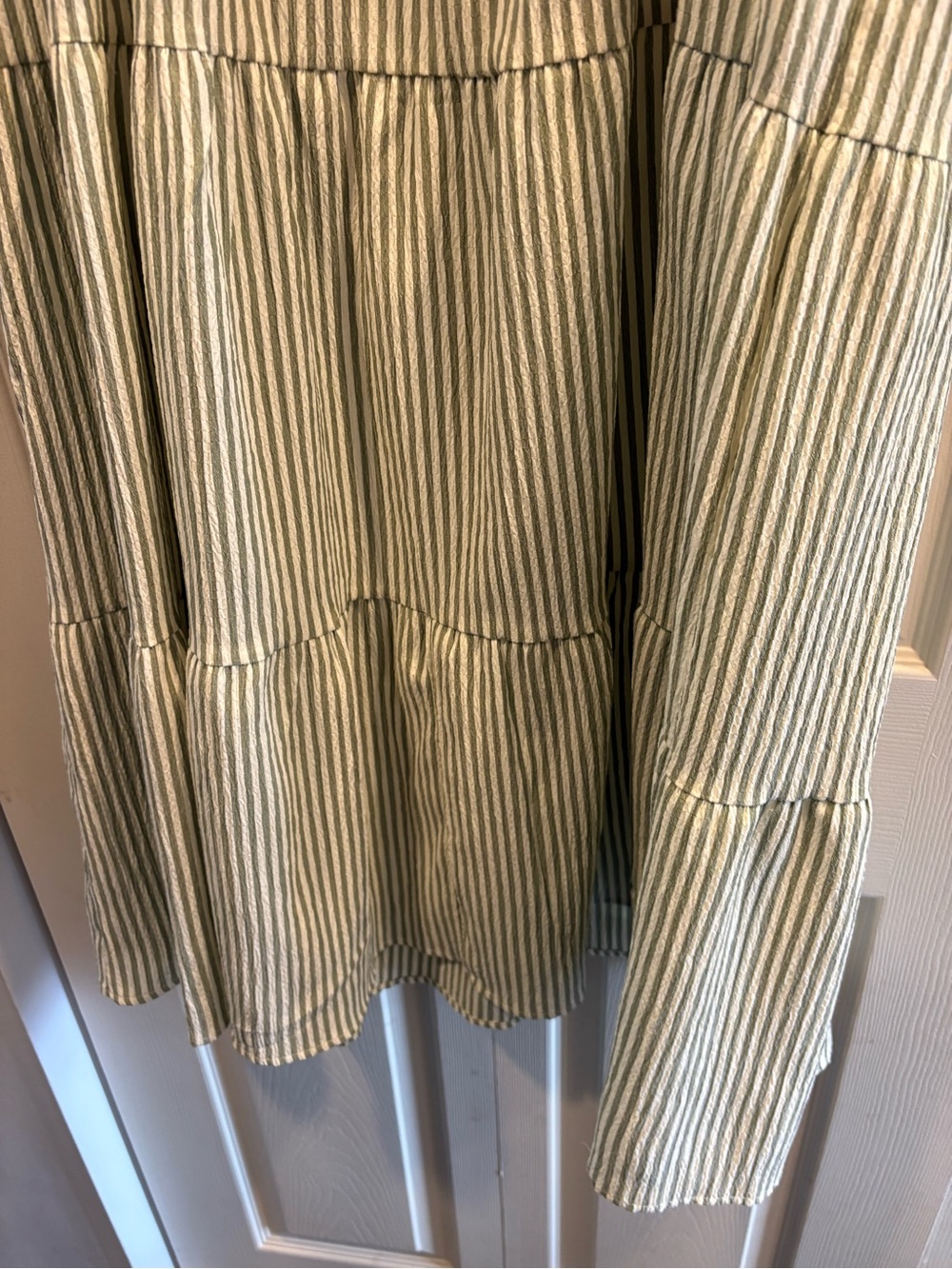 Green Stripe Ruffle Sundress - Picture 7 of 7